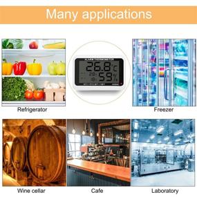 img 2 attached to Fridge Thermometer Freezer Temperature Himidity