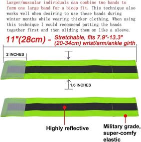 img 3 attached to 🏃 AMNQUERXUS High Visibility Reflective Night Running Safety Bands for Women, Men & Kids - Ideal for Cycling, Walking, Running, Camping & Sports