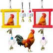 chicken hanging parrots grinding stones logo