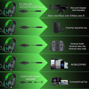 img 3 attached to 🎮 Multiplatform Gaming Headset - Xbox One, PS4, Nintendo Switch - ifmeyasi 3.5mm Over-Ear Headphones with Stereo Bass Surround, Noise Cancelling Mic - Compatible with Laptop PC Mac Smartphones