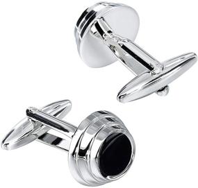 img 1 attached to 👔 HAWSON Men's Accessories - Black Cufflinks for Tuxedo Shirts