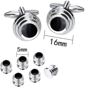 img 2 attached to 👔 HAWSON Men's Accessories - Black Cufflinks for Tuxedo Shirts