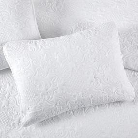 img 1 attached to 🛏️ Sofani King Size White Quilt Bedspreads Bedding Set - Super Soft Lightweight Embossed Microfiber Coverlet - 3 Pieces (Includes 1 Quilt and 2 Shams)