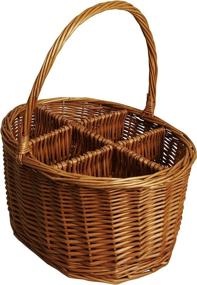 img 1 attached to Wald Imports Brown Willow Wine/Beverage Storage 🍷 Basket: Stylish and Functional Organization Solution for Wine Lovers