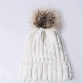 img 3 attached to 2-Pack Women's Winter Hats with Pom Pom - Ousipps Warm Skull Caps Beanies for Women