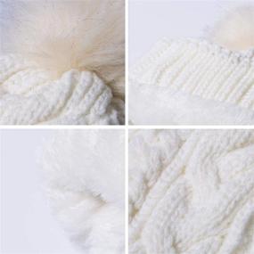 img 2 attached to 2-Pack Women's Winter Hats with Pom Pom - Ousipps Warm Skull Caps Beanies for Women