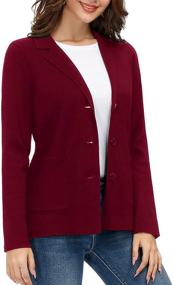 img 3 attached to Women Lightweight Classic Front Blazer