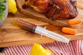 img 2 attached to 🥄 Chef Craft Select Plastic & Stainless Steel Needle Marinade Injector, 8 inch, 1 oz, Clear