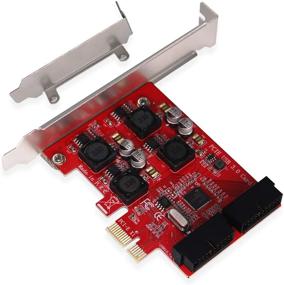 img 4 attached to 🖥️ LTERIVER PCI Express to Dual 19Pin USB 3.0 Header Expansion Card - PCIE USB 3.0 Superspeed 5Gbps, Compatible with Windows 10, 8.1, 8, 7, XP, Server (32/64), Equipped with Smart Power Control Technology (PCE-IN4)