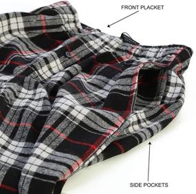 img 1 attached to Comfortable Gioberti Flannel Pajama Elastic Stripe Sleepwear & Robes for Boys