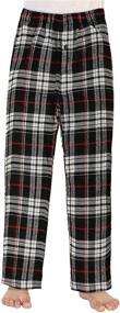 img 4 attached to Comfortable Gioberti Flannel Pajama Elastic Stripe Sleepwear & Robes for Boys