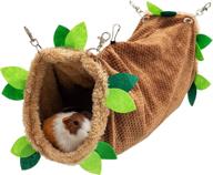 🏠 cozy plush hanging tunnel hammock for small animals - perfect cage hideout & swing for guinea-pigs, hamsters, ferrets, rats, mice, parrots, chinchillas, and flying squirrels - ideal pet hammock for playtime and rest логотип