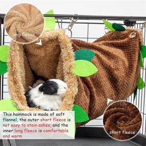 img 2 attached to 🏠 Cozy Plush Hanging Tunnel Hammock for Small Animals - Perfect Cage Hideout & Swing for Guinea-Pigs, Hamsters, Ferrets, Rats, Mice, Parrots, Chinchillas, and Flying Squirrels - Ideal Pet Hammock for Playtime and Rest