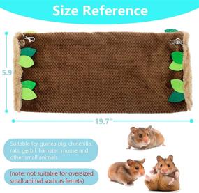 img 3 attached to 🏠 Cozy Plush Hanging Tunnel Hammock for Small Animals - Perfect Cage Hideout & Swing for Guinea-Pigs, Hamsters, Ferrets, Rats, Mice, Parrots, Chinchillas, and Flying Squirrels - Ideal Pet Hammock for Playtime and Rest