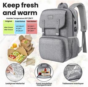 img 3 attached to 🎒 Insulated Charging Resistant Backpack Lunchbox