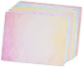 img 1 attached to 🎨 120 Pack Watercolor Stationery Paper Set: 6 Designs, Double Sided, 8.5"X 11" - Perfect for Calligraphy, Printing, Scrapbooking, Letterhead, Certificates & Invitations