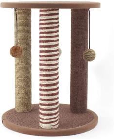 img 4 attached to 🐱 SONGWAY Cat Tree Furniture: Sisal Scratching Posts, Carpet Base, Interactive Toy - Ultimate Grooming and Rubbing Haven for Cats
