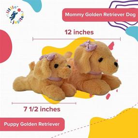 img 2 attached to 🐶 Golden Retriever Stuffed Animals - Mom & Baby Dog Plush Set with 2 Plush Toys, Doll Pillow, Blanket, Birth Certificate - Plushies for Girls 4-7 years