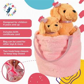 img 3 attached to 🐶 Golden Retriever Stuffed Animals - Mom & Baby Dog Plush Set with 2 Plush Toys, Doll Pillow, Blanket, Birth Certificate - Plushies for Girls 4-7 years