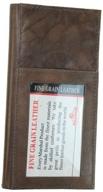 👔 men's genuine leather bifold checkbook covers: enhance wallets, card cases and money organization logo