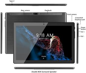 img 3 attached to Powerful Android Tablet: 10 inch Deca-Core Processor, 4G LTE & 5G WiFi, 3GB RAM+64GB ROM, 8000mAh Battery, 5MP+13MP Camera – Includes Leather Cover Case