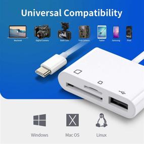 img 2 attached to 📸 High-Speed USB C SD Card Reader: Eafing 3 in 1 Adapter for iPad Pro, MacBook, ChromeBook XPS & Other USB C Devices - Supports 2TB Memory Cards