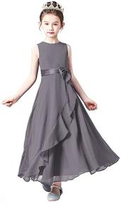 img 4 attached to 💃 Stylish Sleeveless Junior Bridesmaid Wedding Pageant Dresses for Girls