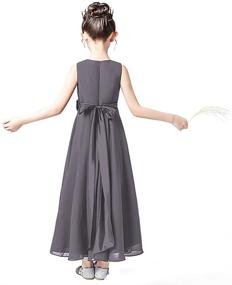 img 2 attached to 💃 Stylish Sleeveless Junior Bridesmaid Wedding Pageant Dresses for Girls