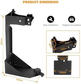 img 3 attached to 🚙 AUXMART High Lift Jack Mount Rear - Perfect Fit for 2007-2017 Jeep Wrangler JK Off-Road Enthusiasts