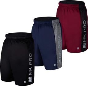 img 1 attached to 🏀 Stay Comfortably Active with NK Pro 3PK: Men's Athletic Mesh Shorts Perfect for Basketball, Running, and Gym