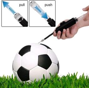 img 3 attached to 🏀 Compact 2 Set Ball Pumps with 5 Needles - Haploon Portable Hand Air Pump for Inflatables, Sports Balls, Bike Tires