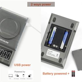 img 2 attached to NEWACALOX Digital Milligram Scale: High Precision 100g x 0.001g 📊 for Jewelry & Reloading, with Calibration Weights, Tweezers, Weighing Pans, USB Cable