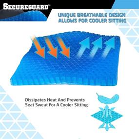 img 2 attached to 🪑 Secureguard Gel Seat Cushion: Enhanced Comfort for Lower Back, Tailbone, Spine, & Hips in Office Chairs and Cars - Promotes Circulation and Good Posture - Includes Carrying Case