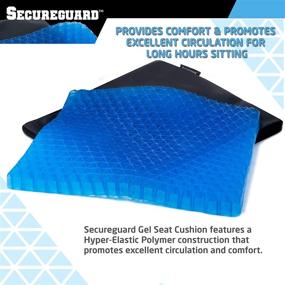 img 3 attached to 🪑 Secureguard Gel Seat Cushion: Enhanced Comfort for Lower Back, Tailbone, Spine, & Hips in Office Chairs and Cars - Promotes Circulation and Good Posture - Includes Carrying Case