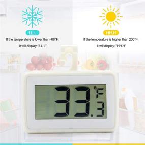 img 1 attached to 🌡️ Waterproof Digital Refrigerator Thermometer - 4 Pack, High Precision Freezer Room Thermometer with Hook for Kitchen Home, Convertible °C/°F