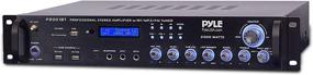 img 1 attached to 🔊 2000 Watt Multi-Channel Bluetooth Preamplifier Receiver - Audio Home Speaker Sound Stereo Receiver with Radio, USB, Headphone, Aux, RCA, Dual Microphone with Echo, LED, Wireless Streaming - Pyle P2001BT