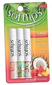 img 2 attached to 🌴 Softlips Limited Edition Tropical Flavors Set: Peach Passion, Tropical Coconut, Watermelon (3 Sticks) - Indulge in Summery Lip Care Bliss