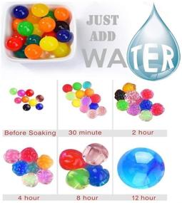 img 2 attached to 🌈 Non Toxic Water Beads Kit: 300pcs Giant & 20000 Small Gel Beads - Sensory Toys and Decoration Package for Kids