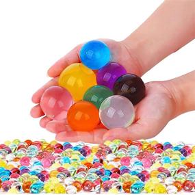 img 4 attached to 🌈 Non Toxic Water Beads Kit: 300pcs Giant & 20000 Small Gel Beads - Sensory Toys and Decoration Package for Kids
