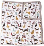 🦄 little unicorn – big kid quilt woof - x-large cotton muslin quilt blanket, super soft for toddlers and adults, x-large 60” x 72”, 100% cotton, machine washable logo