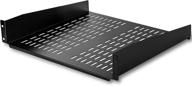 📦 startech.com 2u server rack shelf - universal vented cantilever tray for 19-inch network equipment rack & cabinet - heavy duty steel - 50lb capacity - 16-inch depth (cabshelfv) in black logo