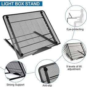 img 1 attached to 💡 Улучшенная светодиодная плита A3s для бриллиантовой живописи - прочная алюминиевая рама, сенсорный диммер, подставка и крепежные клипсы для трассировки, рисования, вырезания винила.