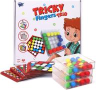 🧩 tricky fingers trio multi-color puzzle sensory learning game for ages 4+ by point games логотип