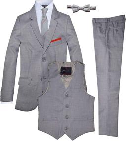 img 1 attached to 👔 Stylish Formal Boys Skinny Suit in Classic White | Boys' Clothing