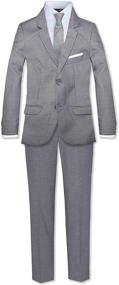 img 4 attached to 👔 Stylish Formal Boys Skinny Suit in Classic White | Boys' Clothing