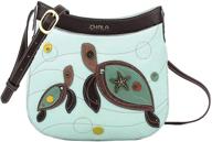 chala handbags crescent crossbody handbag logo