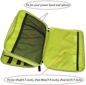 img 2 attached to BUBM Travel Cable Organizer: Efficient Gear Storage Bag for Universal Electronic Accessories - Perfect for iPad, Cords, USB Flash Drives, and Earphones (Large, Blue and Green)