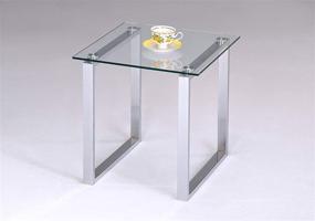 img 3 attached to Kings Brand Glass Top End Table with Sleek Chrome Finish