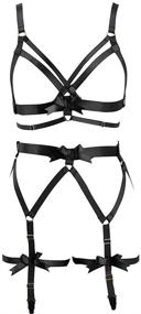 img 4 attached to Harness Strappy Lingerie Elastic Bodysuit