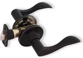 img 1 attached to Honeywell 8106403 Wave Passage Door Lever: Sleek & Stylish Oil Rubbed Bronze Design